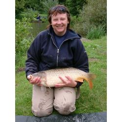 Mrs Nichols with a catch from the day